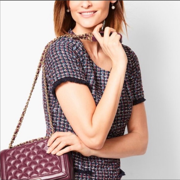 Talbots navy tweed short sleeve shift dress - 8P - Picture 8 of 10